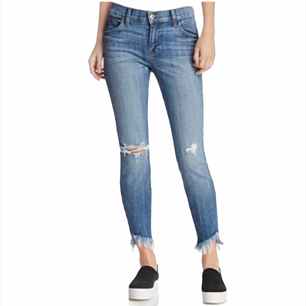 PISTOLA Audrey Distressed Cropped Ankle Jeans